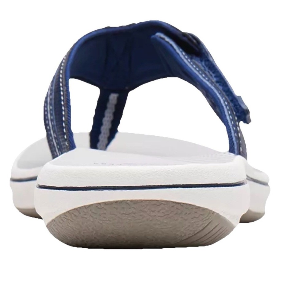 Clarks Women's Brinkley Jazz Flip Flops Cloudsteppers Size 12 Navy Blue New - Picture 4 of 11